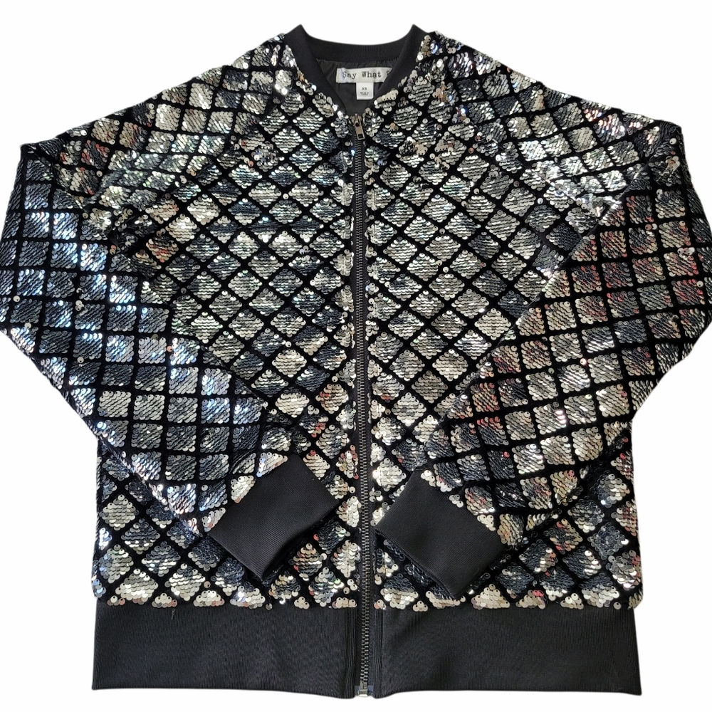 Say What. Sequin Jacket Sz XS. Womens.